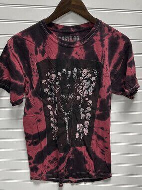 Posty Post Malone T-Shirt Size Medium M Red Black Tye Dye Wrap Runaway Tour 2019